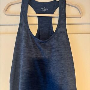 Athleta Shadow Stripe Chi Tank in Blue
